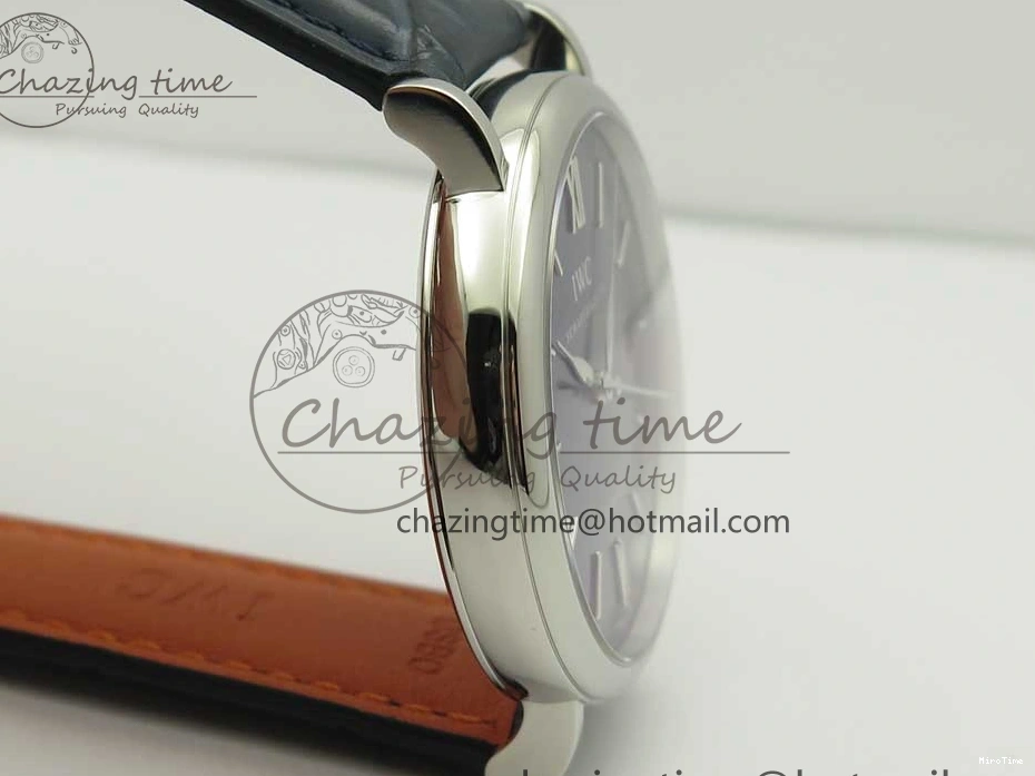 MIROTIME 0419 Portofino Automatic SS FKF 1:1 Best Edition Blue Dial on Blue Leather Strap A Cozy 7133